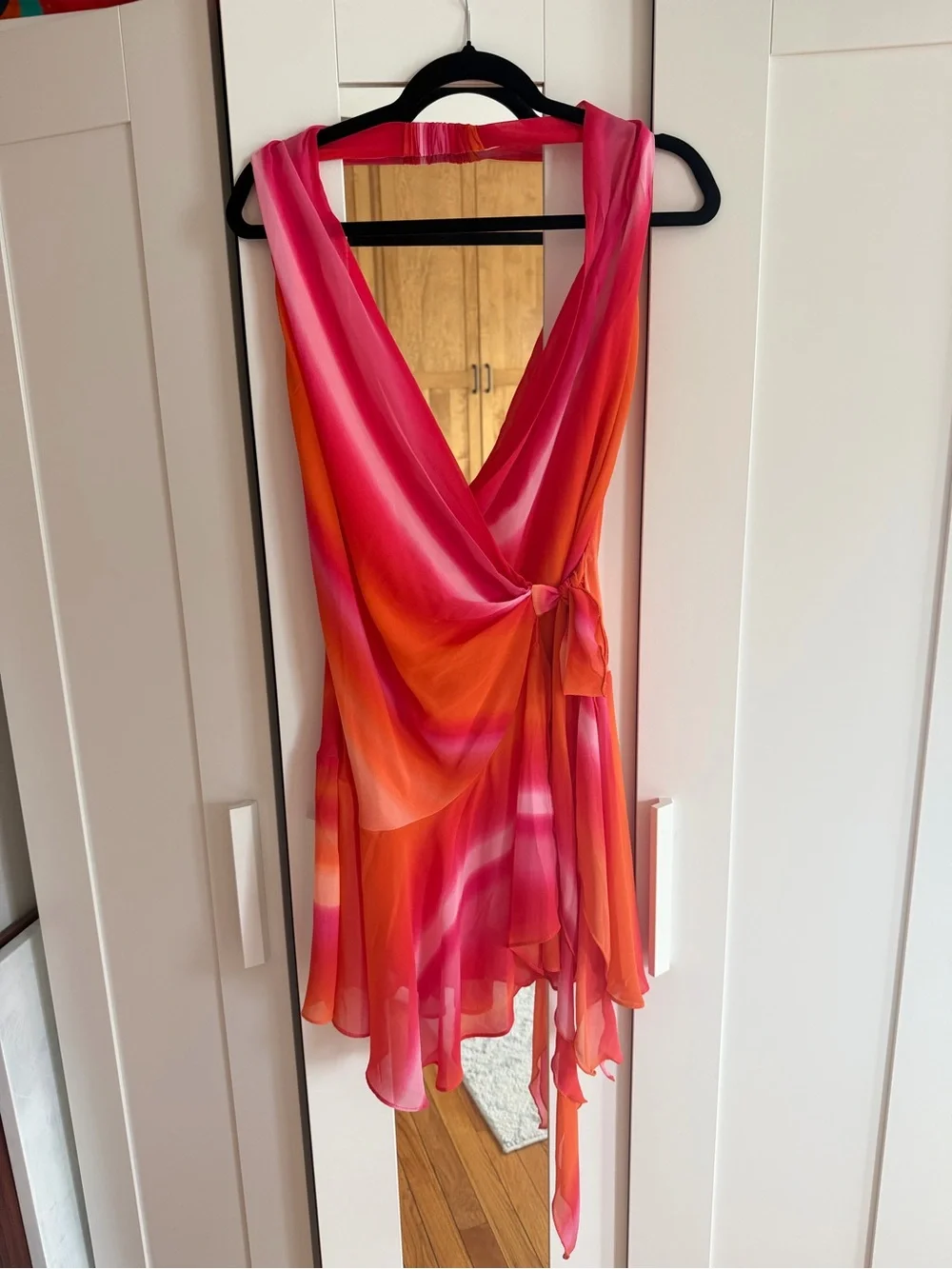 Fashion Nova | Sunset Halter Mini Wrap Dress
